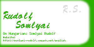 rudolf somlyai business card